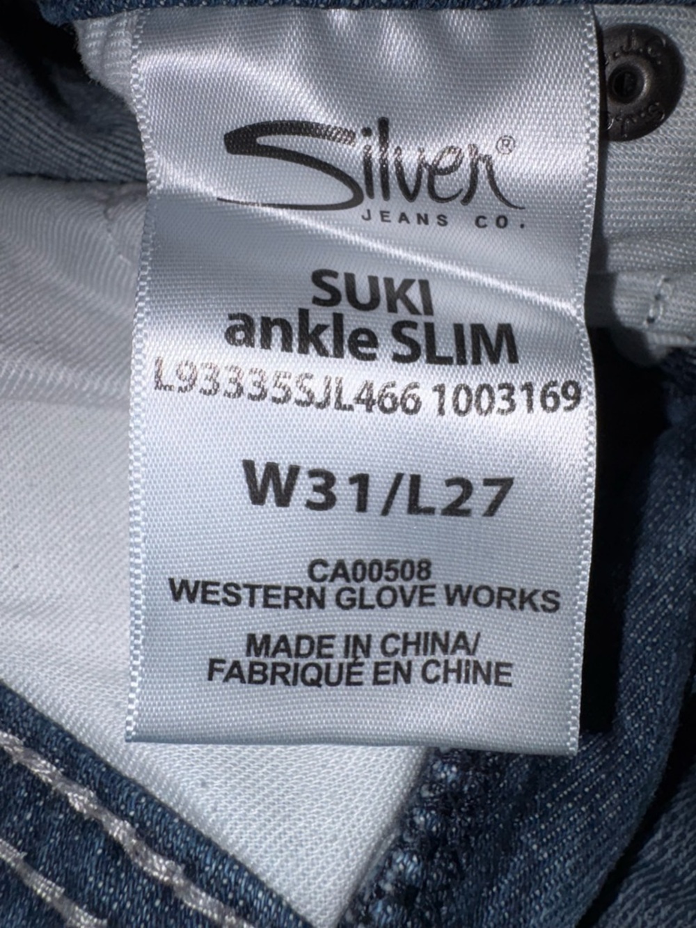 Silver Jeans Co Suki Ankle Slim Jeans W31 L27 Medium Wash Stretch Denim - Picture 4 of 11